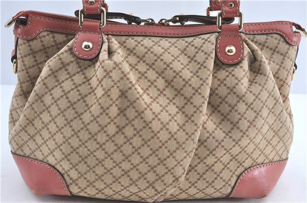 Auth GUCCI Diamante Sukey Shoulder Tote Bag Canvas Leather 247902 Brown J0587