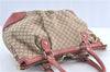 Auth GUCCI Diamante Sukey Shoulder Tote Bag Canvas Leather 247902 Brown J0587