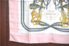 Authentic HERMES Carre 90 Scarf "BRIDES de GALA " Silk Light Pink J0593