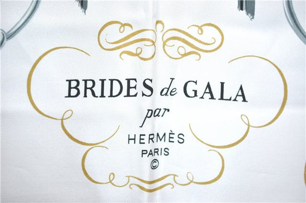 Authentic HERMES Carre 90 Scarf "BRIDES de GALA " Silk Light Pink J0593
