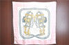 Authentic HERMES Carre 90 Scarf "BRIDES de GALA " Silk Light Pink J0593
