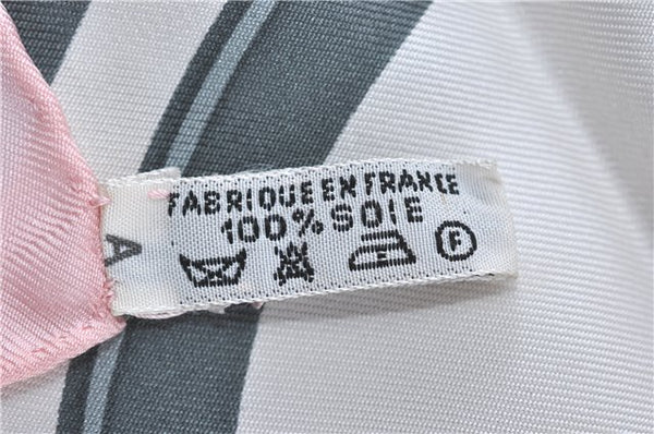 Authentic HERMES Carre 90 Scarf "BRIDES de GALA " Silk Light Pink J0593