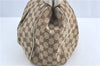 Authentic GUCCI Sukey Shoulder Tote Bag GG Canvas Leather 211944 Brown J0595