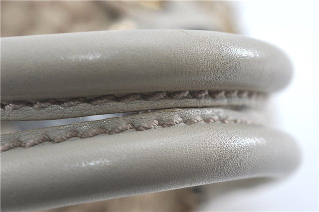 Authentic GUCCI Sukey Shoulder Tote Bag GG Canvas Leather 211944 Brown J0595