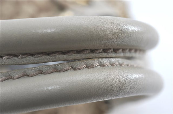 Authentic GUCCI Sukey Shoulder Tote Bag GG Canvas Leather 211944 Brown J0595