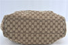 Authentic GUCCI Sukey Shoulder Tote Bag GG Canvas Leather 211944 Brown J0595
