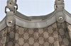 Authentic GUCCI Sukey Shoulder Tote Bag GG Canvas Leather 211944 Brown J0595