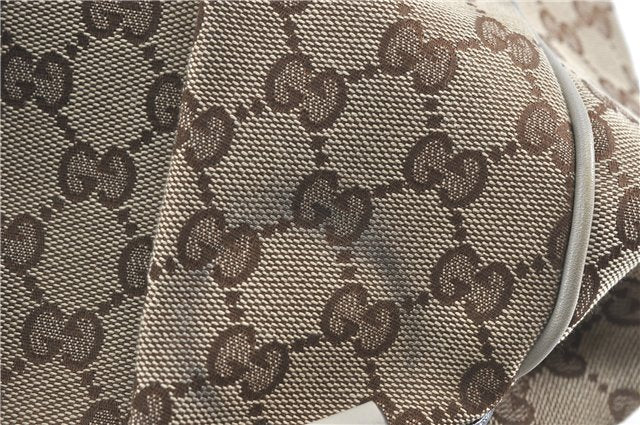 Authentic GUCCI Sukey Shoulder Tote Bag GG Canvas Leather 211944 Brown J0595