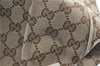 Authentic GUCCI Sukey Shoulder Tote Bag GG Canvas Leather 211944 Brown J0595