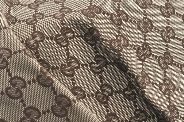 Authentic GUCCI Sukey Shoulder Tote Bag GG Canvas Leather 211944 Brown J0595