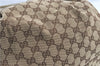 Authentic GUCCI Sukey Shoulder Tote Bag GG Canvas Leather 211944 Brown J0595