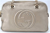 Authentic GUCCI SOHO Tassel Chain Shoulder Boston Bag Leather 308983 Gold J0599