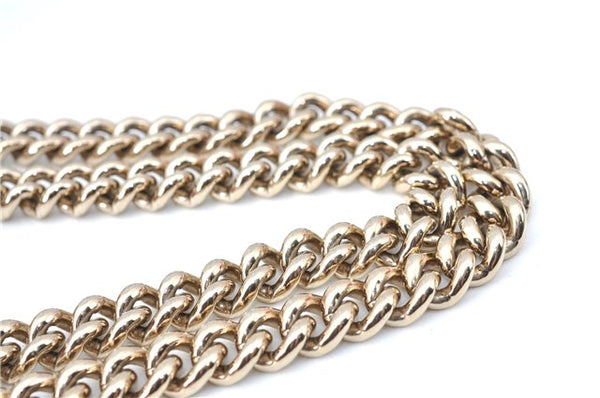 Authentic GUCCI SOHO Tassel Chain Shoulder Boston Bag Leather 308983 Gold J0599