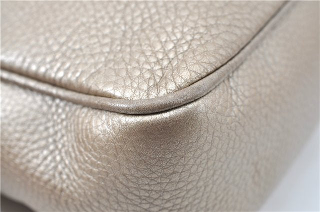 Authentic GUCCI SOHO Tassel Chain Shoulder Boston Bag Leather 308983 Gold J0599