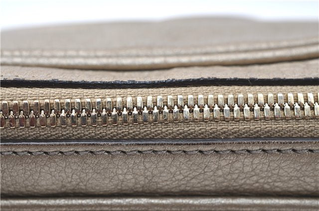 Authentic GUCCI SOHO Tassel Chain Shoulder Boston Bag Leather 308983 Gold J0599