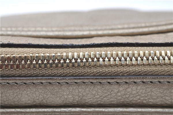 Authentic GUCCI SOHO Tassel Chain Shoulder Boston Bag Leather 308983 Gold J0599