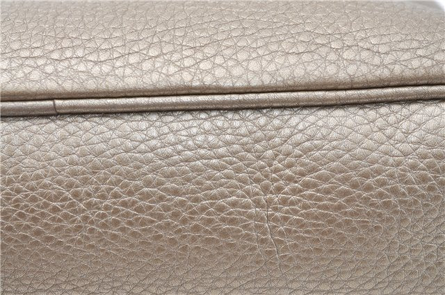 Authentic GUCCI SOHO Tassel Chain Shoulder Boston Bag Leather 308983 Gold J0599