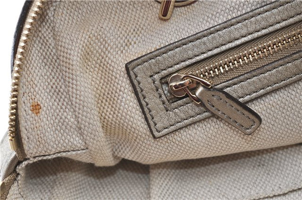 Authentic GUCCI SOHO Tassel Chain Shoulder Boston Bag Leather 308983 Gold J0599