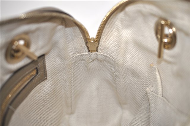 Authentic GUCCI SOHO Tassel Chain Shoulder Boston Bag Leather 308983 Gold J0599