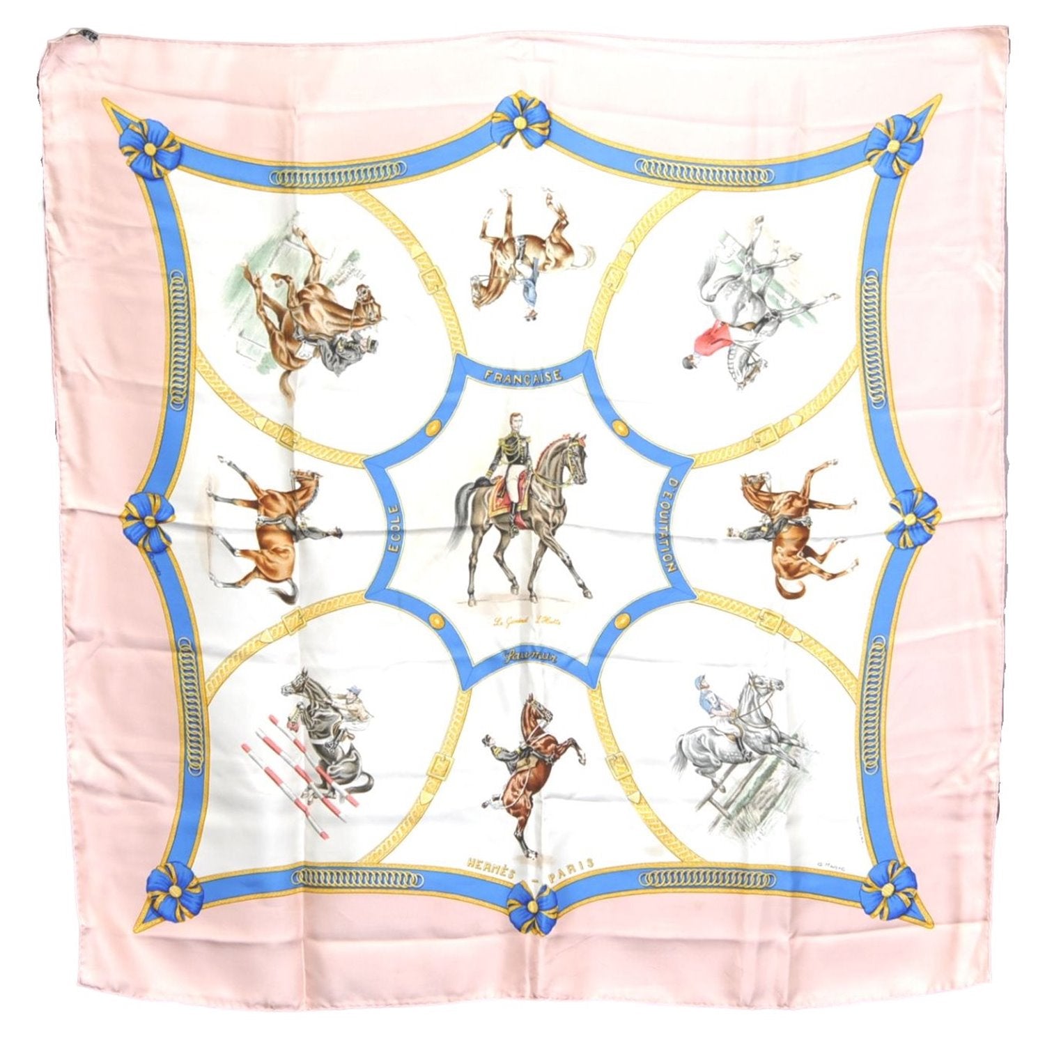 Auth HERMES Carre 90 Scarf 