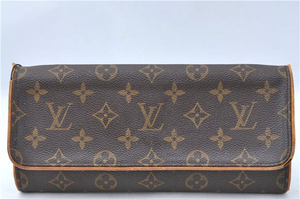 Authentic Louis Vuitton Monogram Pochette Twin GM Shoulder Bag M51852 LV J0603