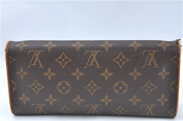 Authentic Louis Vuitton Monogram Pochette Twin GM Shoulder Bag M51852 LV J0603
