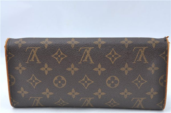 Authentic Louis Vuitton Monogram Pochette Twin GM Shoulder Bag M51852 LV J0603