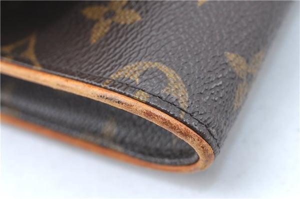 Authentic Louis Vuitton Monogram Pochette Twin GM Shoulder Bag M51852 LV J0603