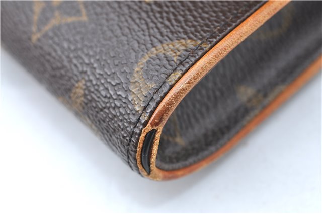 Authentic Louis Vuitton Monogram Pochette Twin GM Shoulder Bag M51852 LV J0603