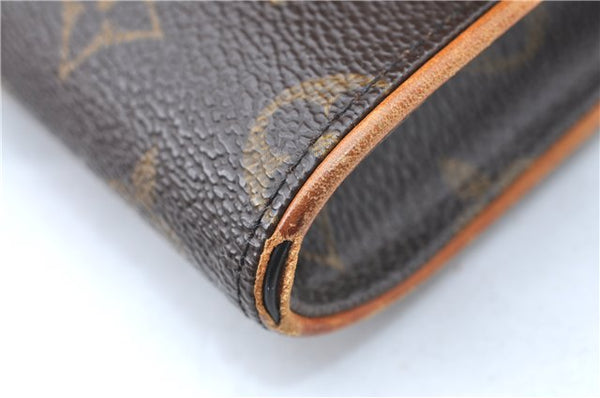 Authentic Louis Vuitton Monogram Pochette Twin GM Shoulder Bag M51852 LV J0603