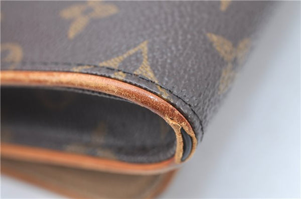 Authentic Louis Vuitton Monogram Pochette Twin GM Shoulder Bag M51852 LV J0603