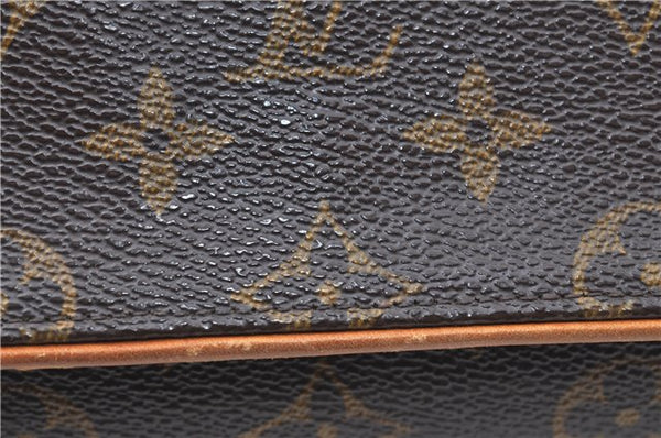 Authentic Louis Vuitton Monogram Pochette Twin GM Shoulder Bag M51852 LV J0603