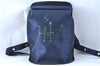 Auth HERMES Sherpa Backpack to the Stars Exhibition 1999 Limited Navy Blue J0604