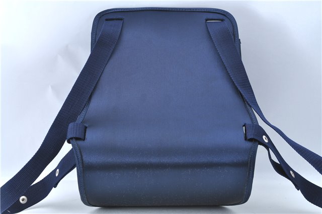 Auth HERMES Sherpa Backpack to the Stars Exhibition 1999 Limited Navy Blue J0604