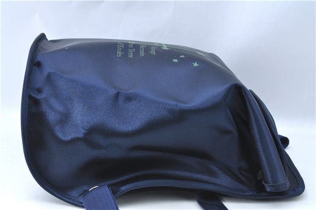 Auth HERMES Sherpa Backpack to the Stars Exhibition 1999 Limited Navy Blue J0604