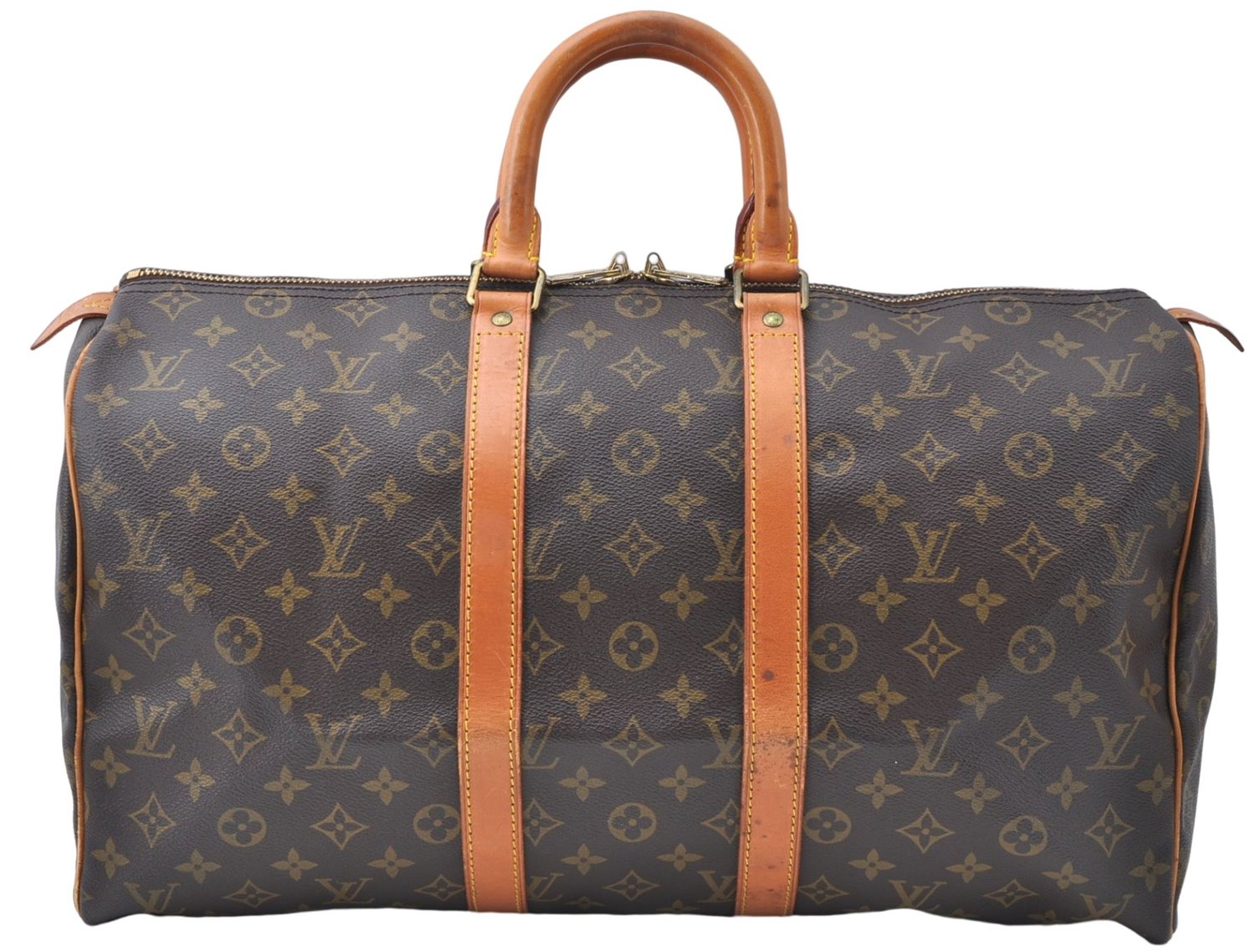 Authentic Louis Vuitton Monogram Keepall 45 Travel Boston Bag M41428 LV J0605