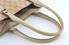 Authentic GUCCI Shoulder Tote Bag GG Canvas Leather 124260 Beige J0607