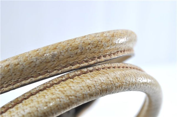 Authentic GUCCI Shoulder Tote Bag GG Canvas Leather 124260 Beige J0607