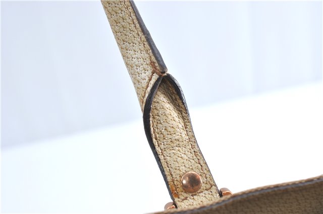 Authentic GUCCI Shoulder Tote Bag GG Canvas Leather 124260 Beige J0607