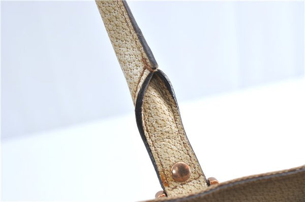 Authentic GUCCI Shoulder Tote Bag GG Canvas Leather 124260 Beige J0607