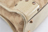 Authentic GUCCI Shoulder Tote Bag GG Canvas Leather 124260 Beige J0607