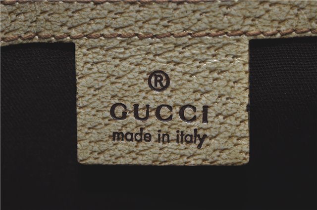 Authentic GUCCI Shoulder Tote Bag GG Canvas Leather 124260 Beige J0607