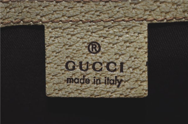 Authentic GUCCI Shoulder Tote Bag GG Canvas Leather 124260 Beige J0607