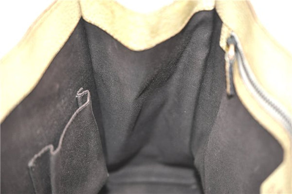 Authentic GUCCI Shoulder Tote Bag GG Canvas Leather 124260 Beige J0607