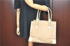 Authentic GUCCI Shoulder Tote Bag GG Canvas Leather 124260 Beige J0607