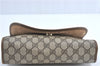 Authentic GUCCI Web Sherry Line Clutch Hand Bag Purse GG PVC Leather Brown J0608