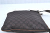 Auth GUCCI Shoulder Cross Body Bag Purse GG Nylon Leather 257246 Brown  J0611