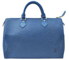 Authentic Louis Vuitton Epi Speedy 30 Hand Boston Bag Blue M43005 LV J0614