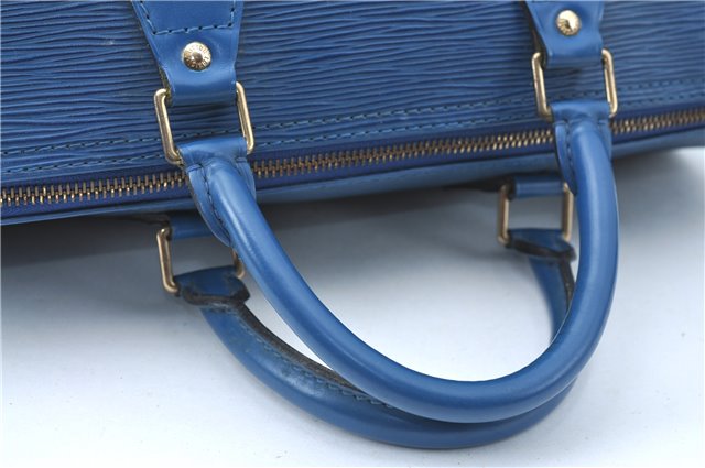 Authentic Louis Vuitton Epi Speedy 30 Hand Boston Bag Blue M43005 LV J0614