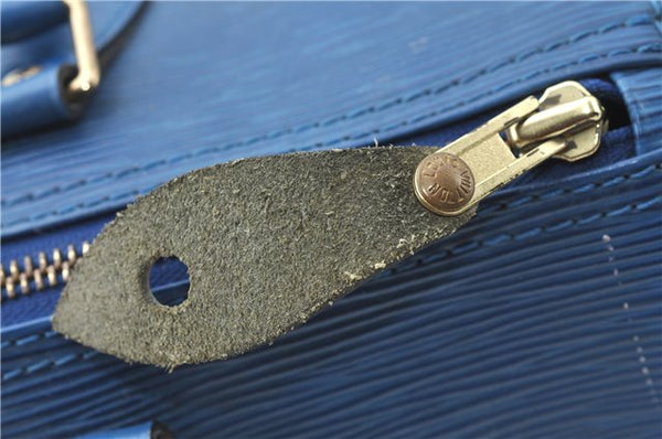 Authentic Louis Vuitton Epi Speedy 30 Hand Boston Bag Blue M43005 LV J0614